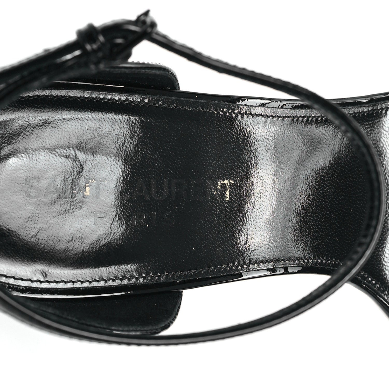 Saint Laurent Patent Calfskin Opyum 110 Sandals 39.5 Black 8 of 9