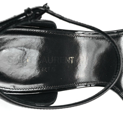 Saint Laurent Patent Calfskin Opyum 110 Sandals 39.5 Black 8 of 9