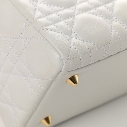 Christian Dior Lambskin Cannage Medium Lady Dior White 12 of 17