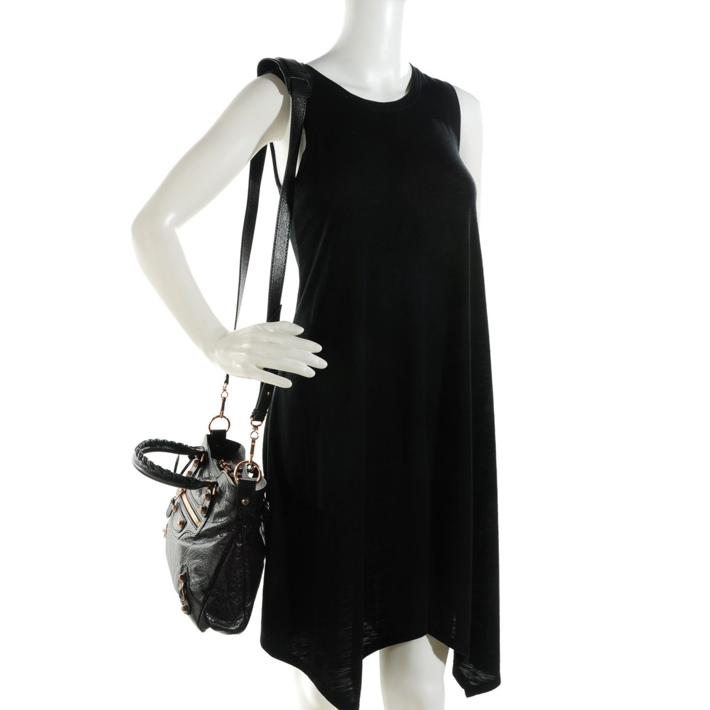 Agneau Giant 12 Rose Gold Hardware Town Black