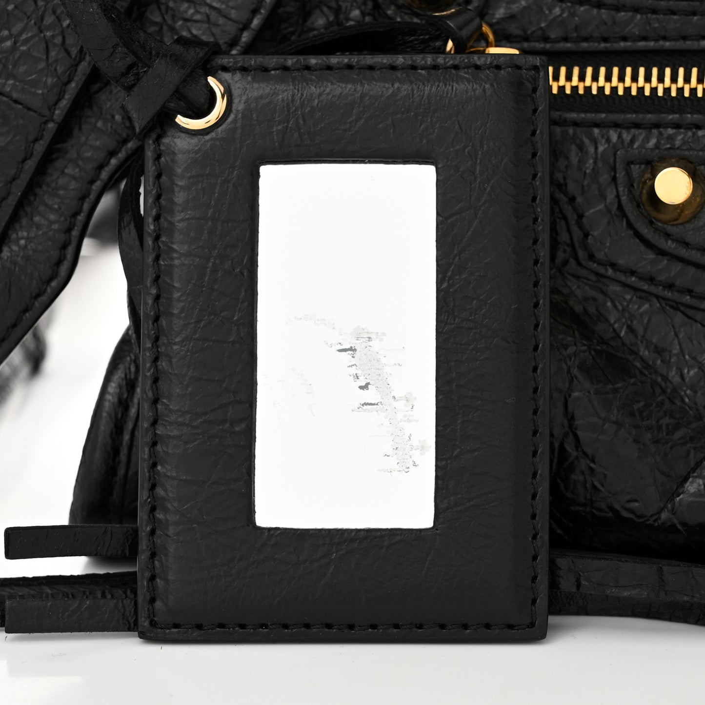 Agneau Classic Gold Hardware Mini City Black