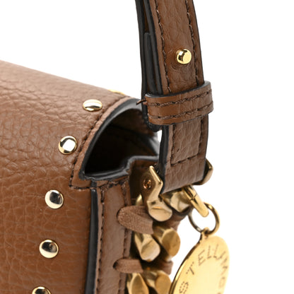 Stella McCartney Eco Grainy Alter Mat Studded Frayme Flap Shoulder Bag Pecan 10 of 11