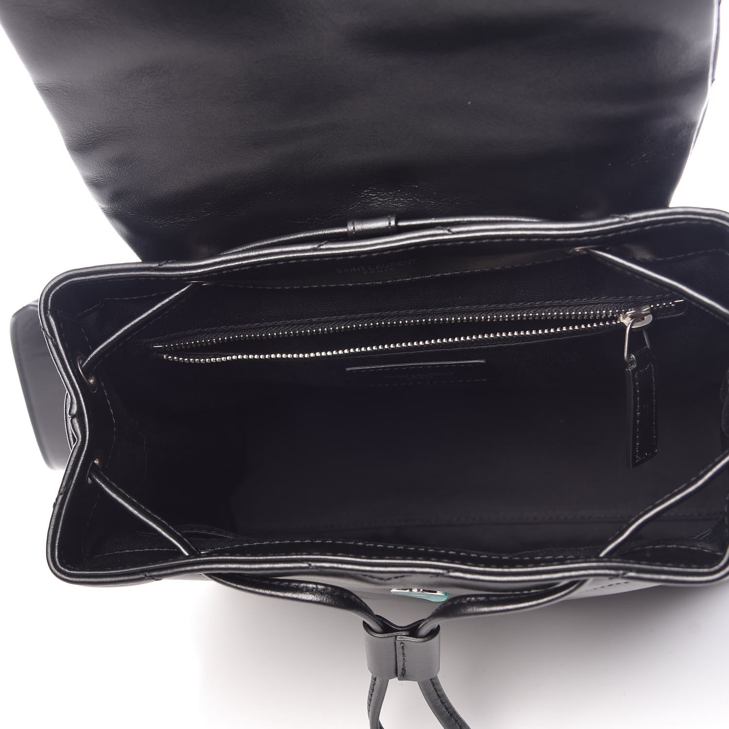 Saint Laurent Calfskin Y Quilted Monogram Small Loulou Backpack Black 5 of 10