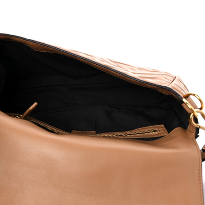 Fendi Nappa FF 1974 Embossed Baguette Miele Scuro 5 of 10