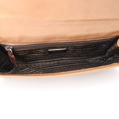 Prada Goatskin Swing Chain Shoulder Bag Beige 5 of 12