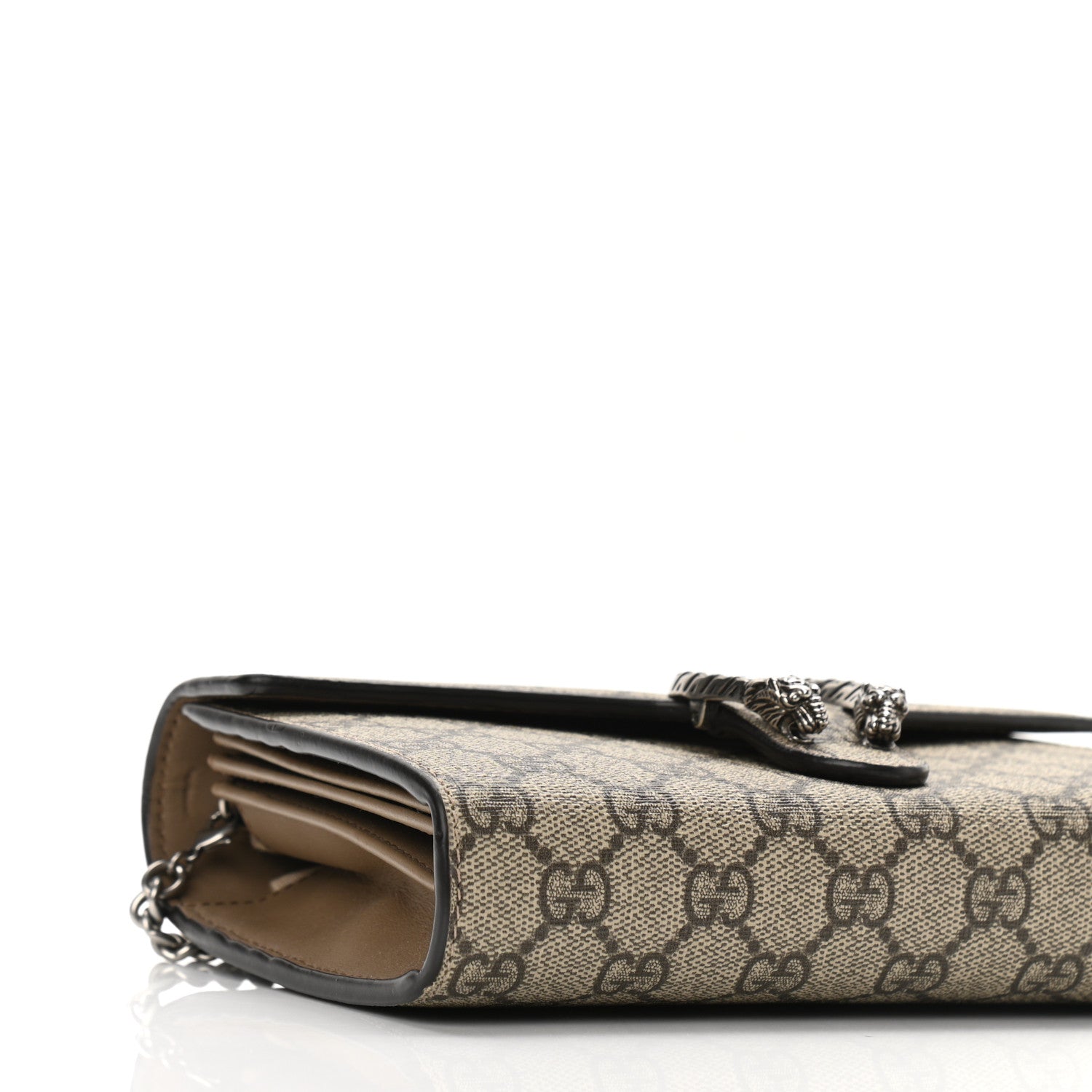 Gucci GG Supreme Monogram Mini Dionysus Chain Wallet Beige Taupe 8 of 9