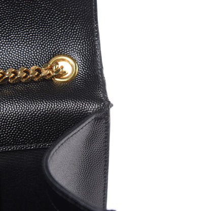 Saint Laurent Grain De Poudre Medium Classic Monogram Kate Satchel Black 14 of 14