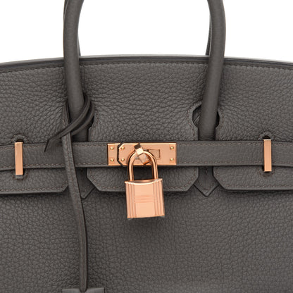 Hermes Togo Birkin 25 Etain 6 of 9