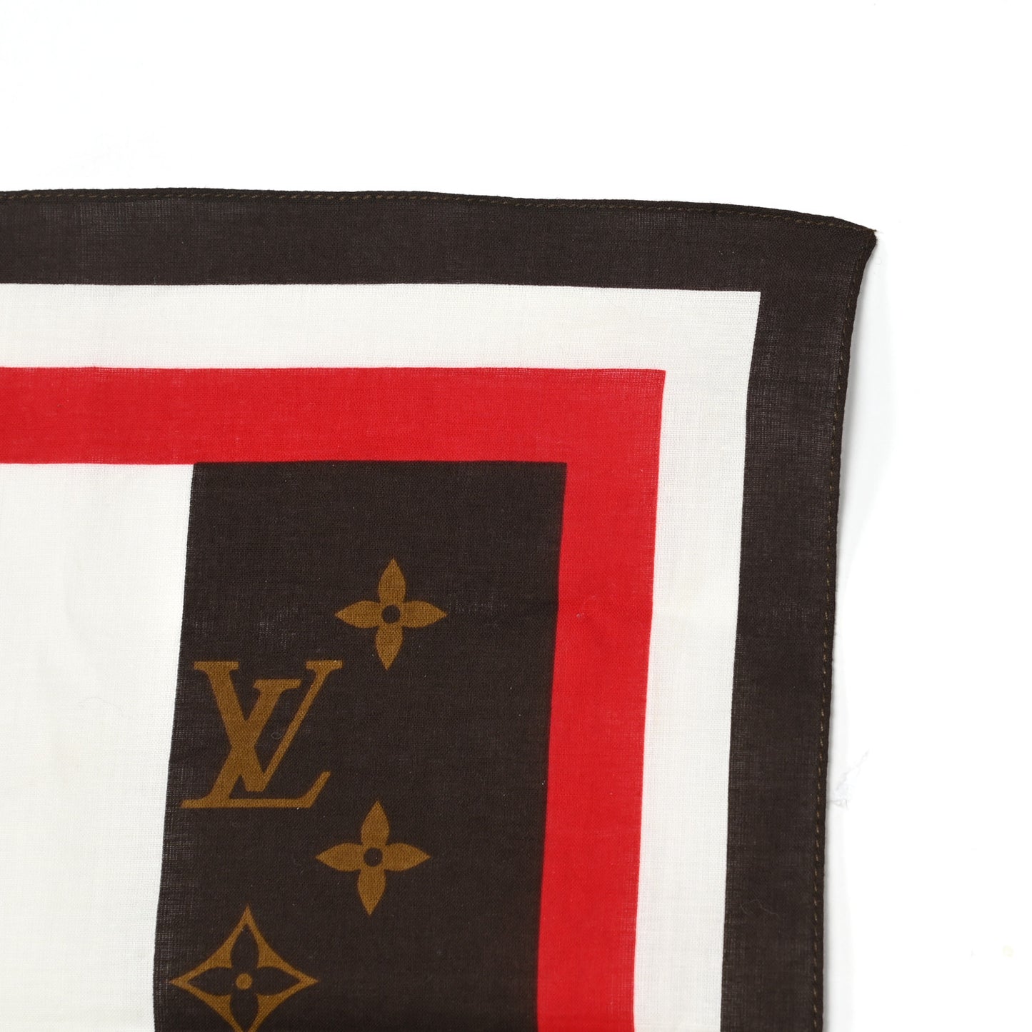 Cotton Monogram Groom Bandana Scarf Red