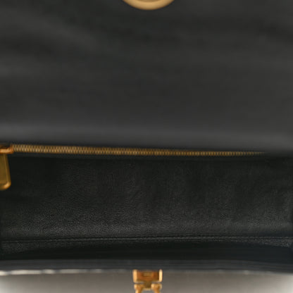 Salvatore Ferragamo Canvas Calfskin Gancini Medium Boxyz Black Beige 5 of 10