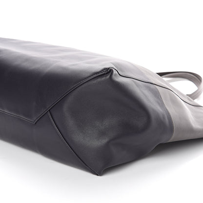 Celine Lambskin Horizontal Bi-Color Cabas Black Dark Grey 8 of 8