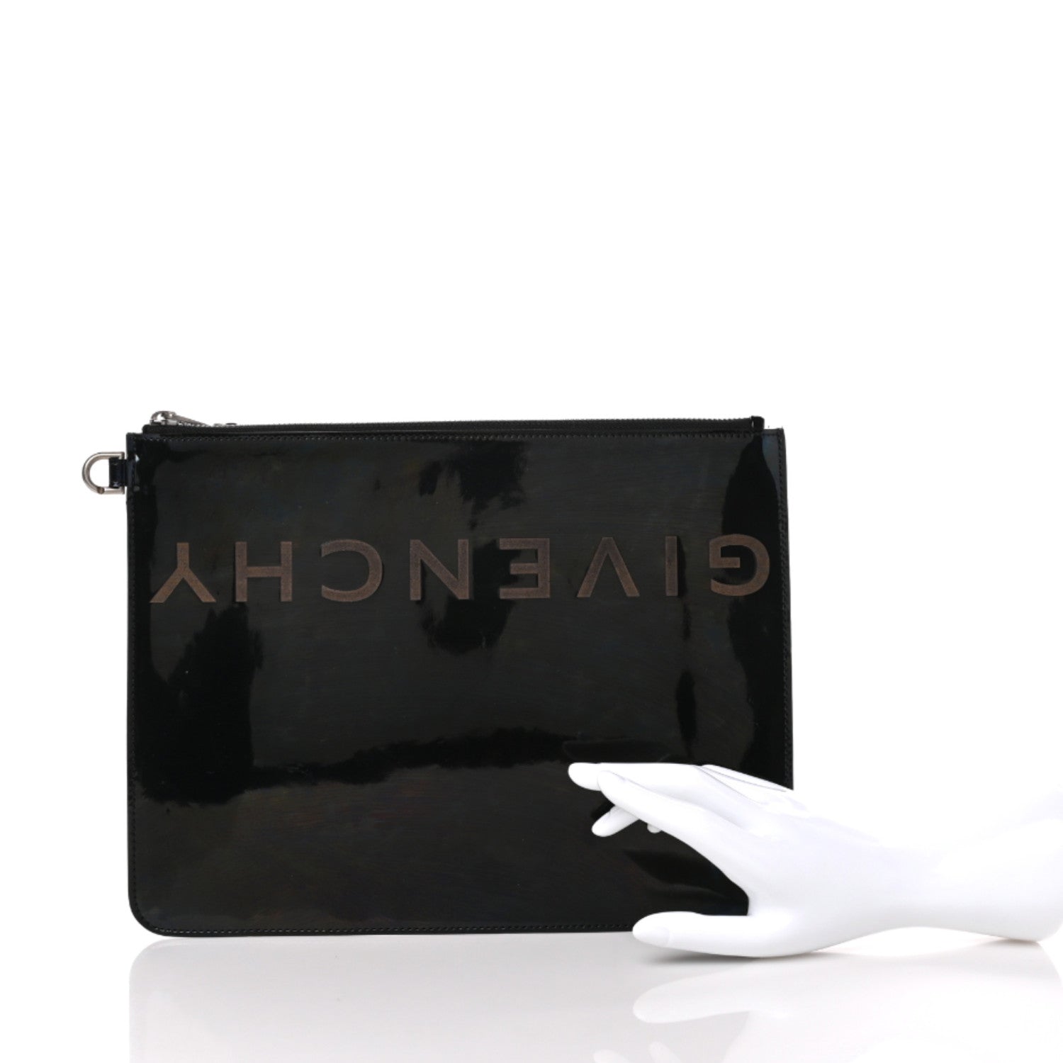 Givenchy Patent Logo Clutch Black 2 of 7
