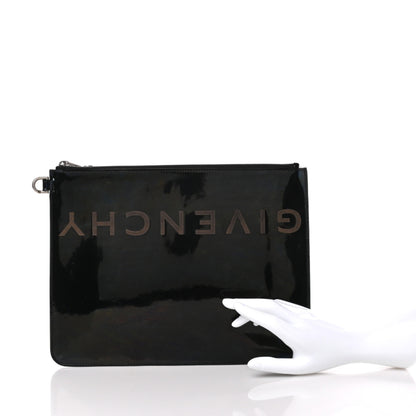 Givenchy Patent Logo Clutch Black 2 of 7