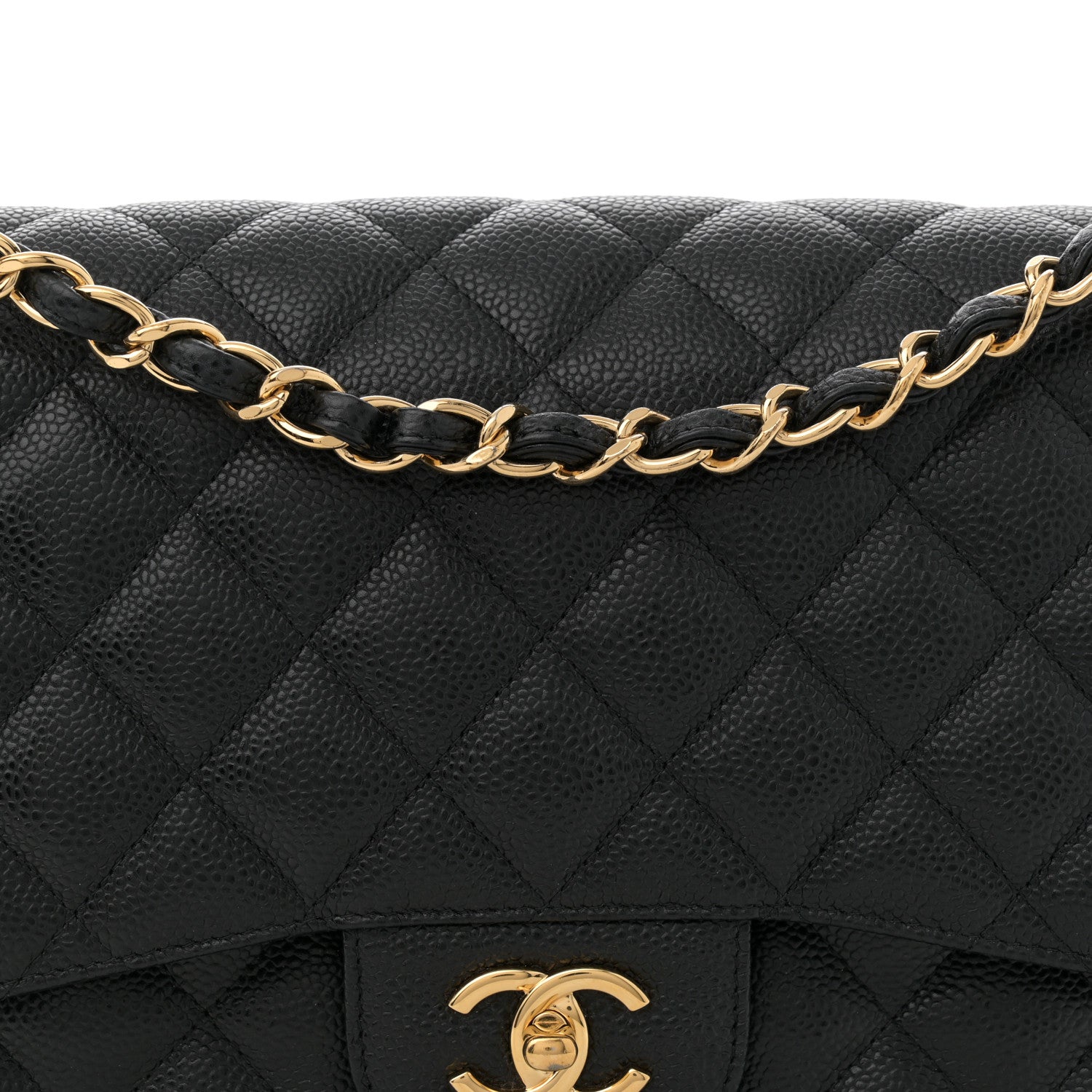 Chanel Caviar Quilted Jumbo Double Flap Black 8 of 10