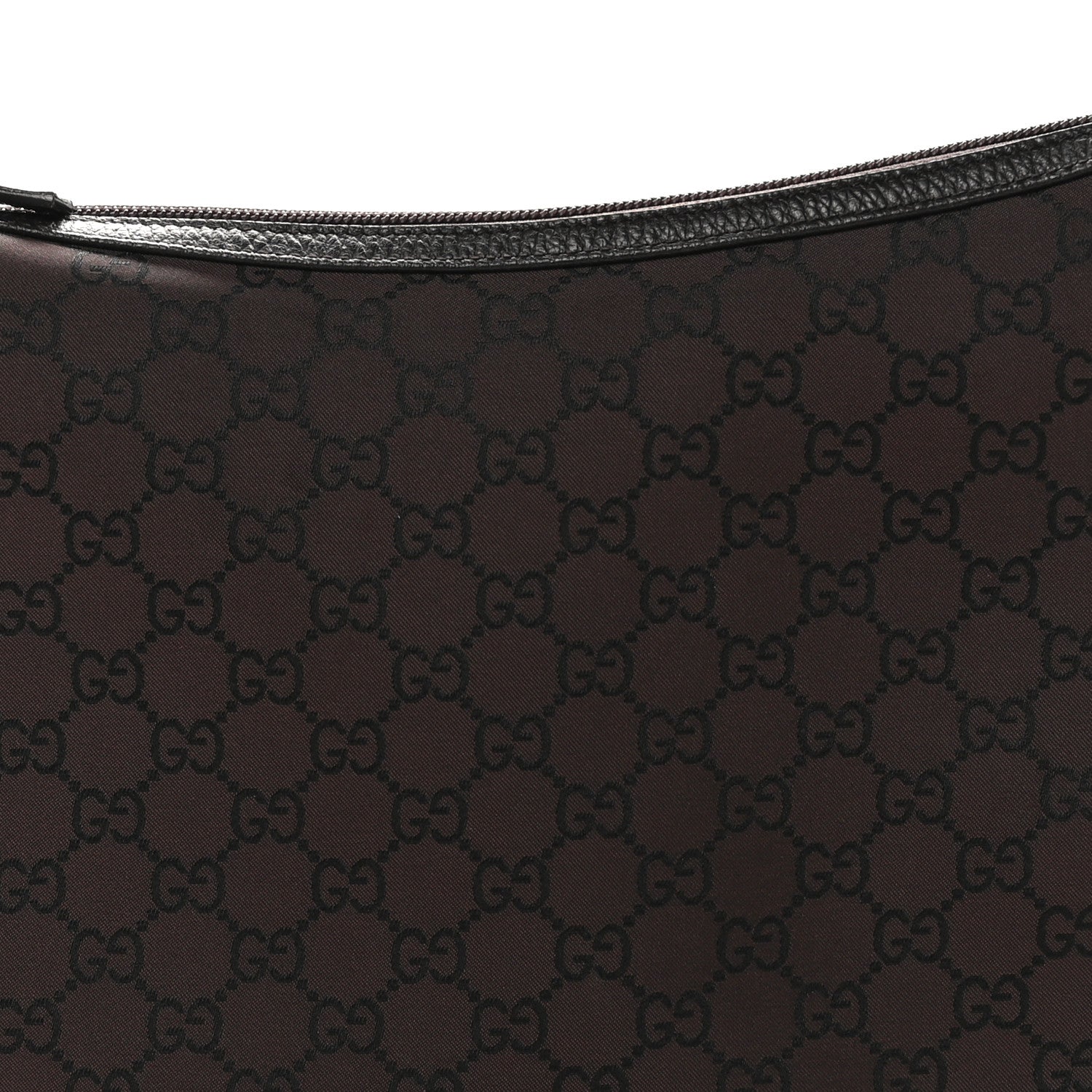 Gucci Nylon Monogram Shoulder Bag  Dark Brown 8 of 11