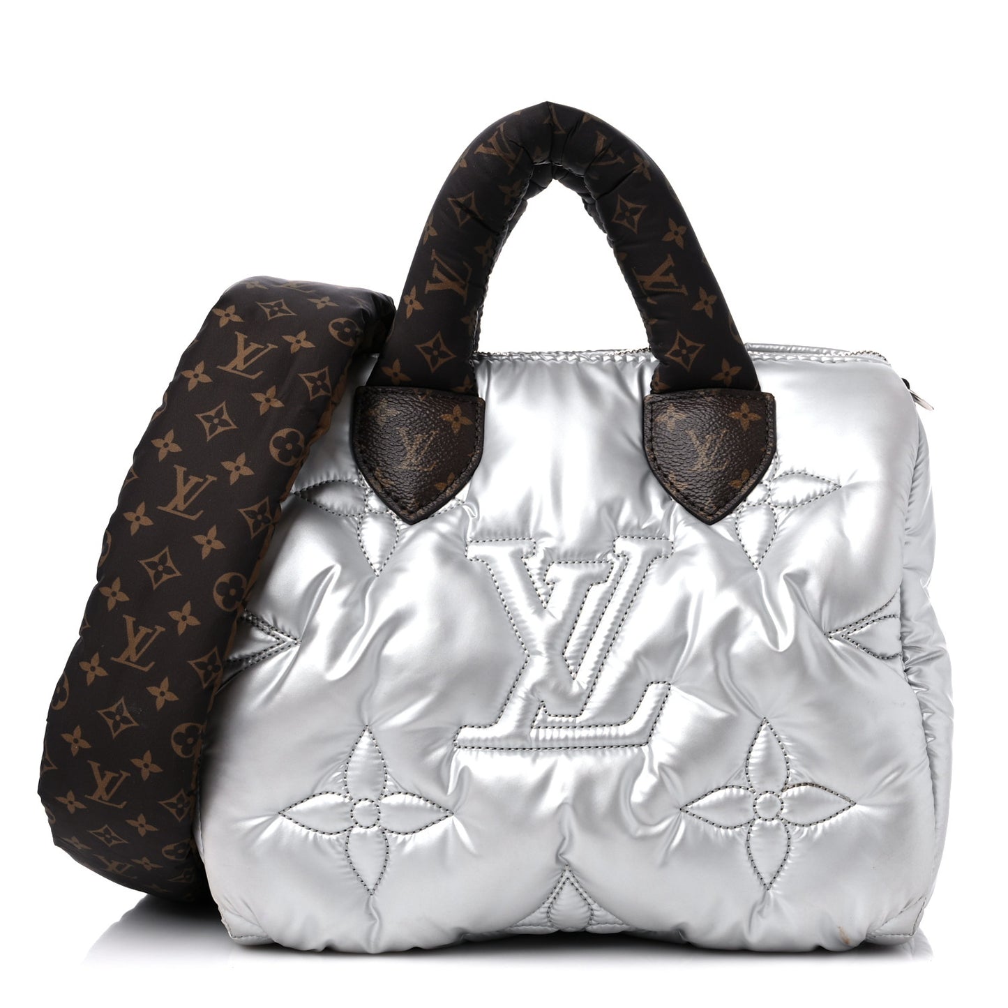 Econyl Mini Monogram Pillow Speedy Bandouliere 25 Silver