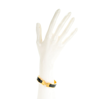 Hermes Enamel Narrow Clic Clac H Bracelet PM Black 2 of 5