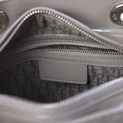 Christian Dior Pearlized Patent Cannage Medium Lady Dior Grey 6 of 9