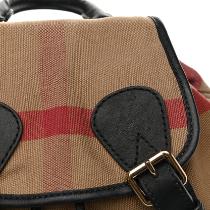 Burberry Canvas Mega Check Medium Rucksack Backpack Black 11 of 11