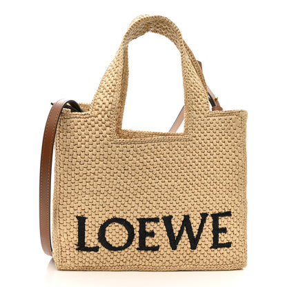 Loewe X PAULA'S IBIZA Raffia Font Tote Natural Tan 1 of 9