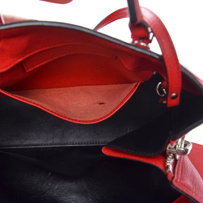 Balenciaga Grained Calfskin Plate Hardware Papier A6 Zip Around Tote Rouge Houx 9 of 12