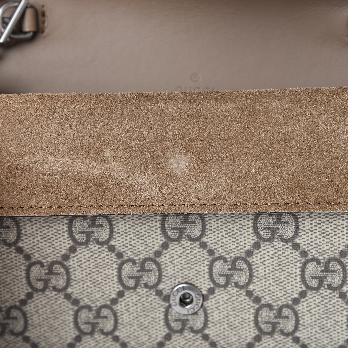 GG Supreme Monogram Super Mini Dionysus Shoulder Bag Taupe
