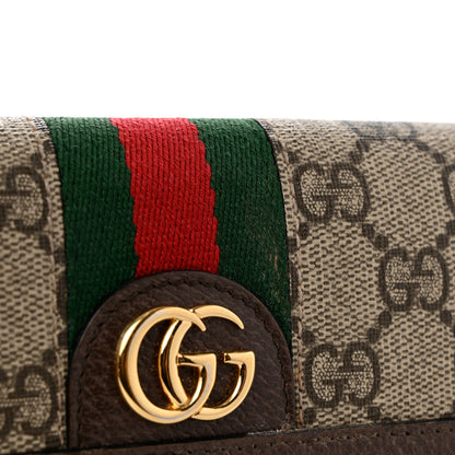 Gucci GG Supreme Monogram Web Ophidia Continental Wallet Brown 9 of 10