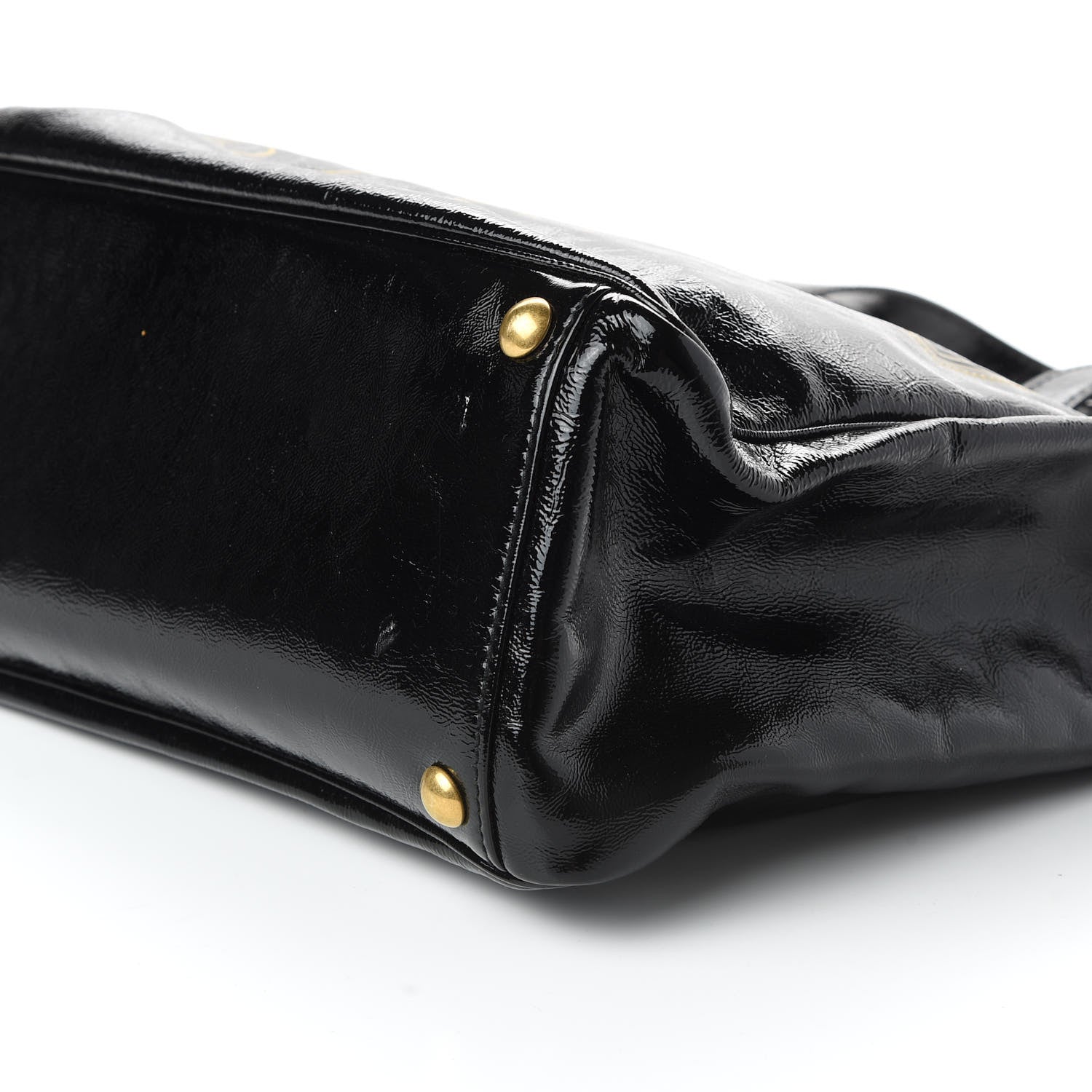 Saint Laurent Textured Patent Large Y-Mail Tote Black 7 of 9