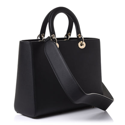Christian Dior Grained Calfskin Large Lady Dior Black 3 of 11