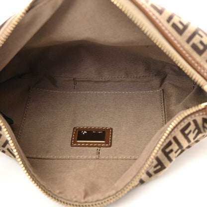 Fendi Zucchino Cuoio Small Chef Pocket Shoulder Bag Mogano Panna Fango 5 of 12