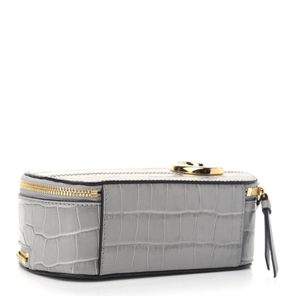 Chloe Calfskin Crocodile Embossed Mini C Vanity Bag Stormy Grey 4 of 9
