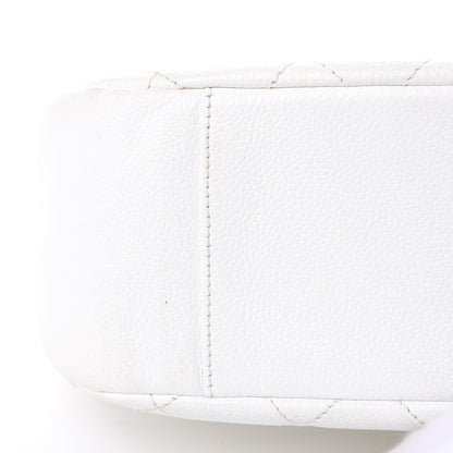 Chanel Caviar Quilted Hobo White 11 of 17
