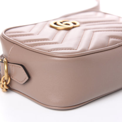 Gucci Calfskin Matelasse Mini GG Marmont Chain Shoulder Bag Porcelain Rose 8 of 9