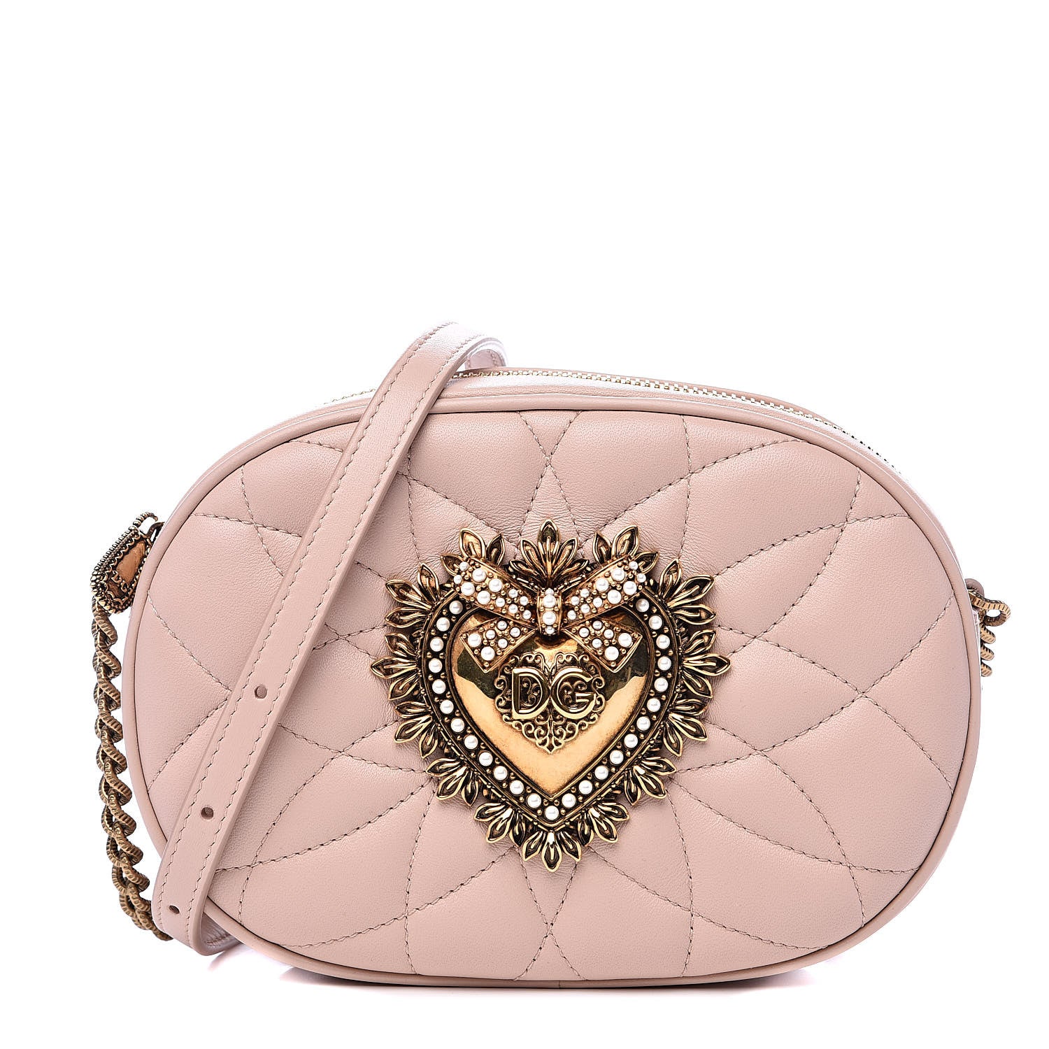 Dolce & Gabbana Calfskin Devotion Crossbody Bag Cipria 1 of 11