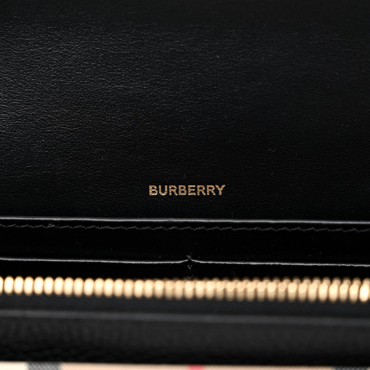 Grainy Calfskin Vintage Check Hampshire Crossbody Black