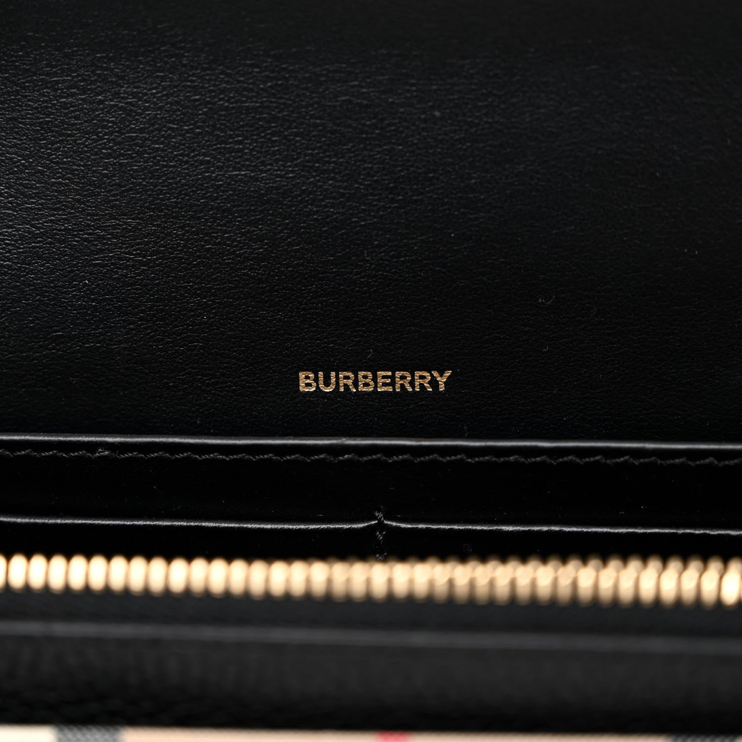 Burberry Grainy Calfskin Vintage Check Hampshire Crossbody Black 6 of 9