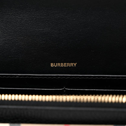 Burberry Grainy Calfskin Vintage Check Hampshire Crossbody Black 6 of 9