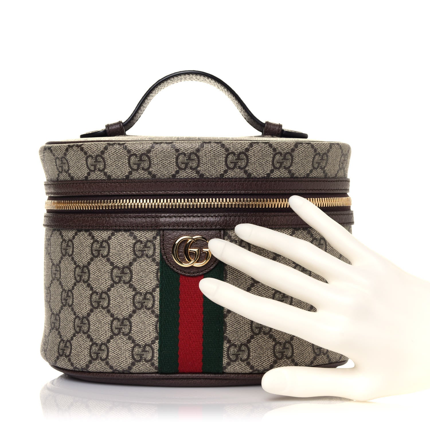 Gucci GG Supreme Monogram Ophidia Vanity Cosmetic Case 2 of 13