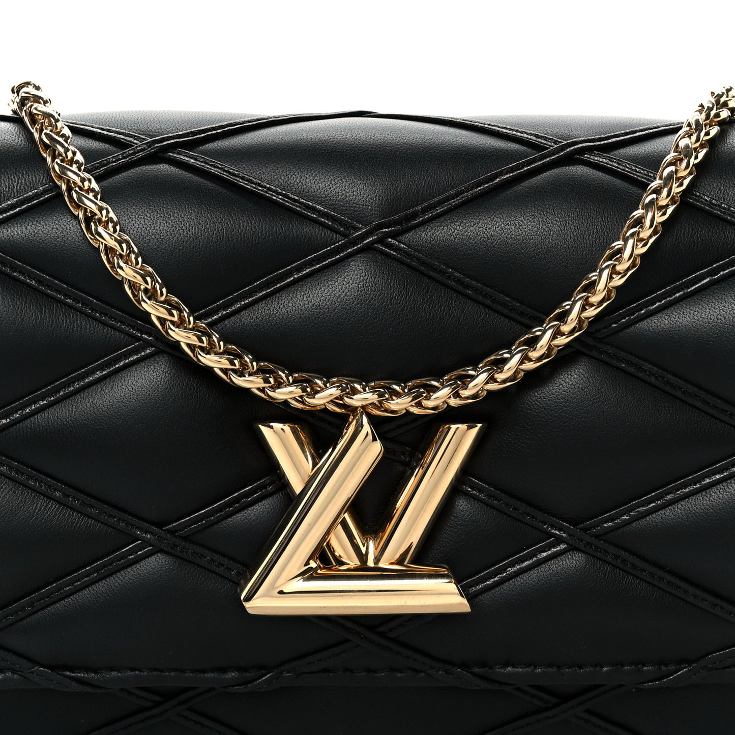 Lambskin Malletage Wallet On Chain GO-14 Black