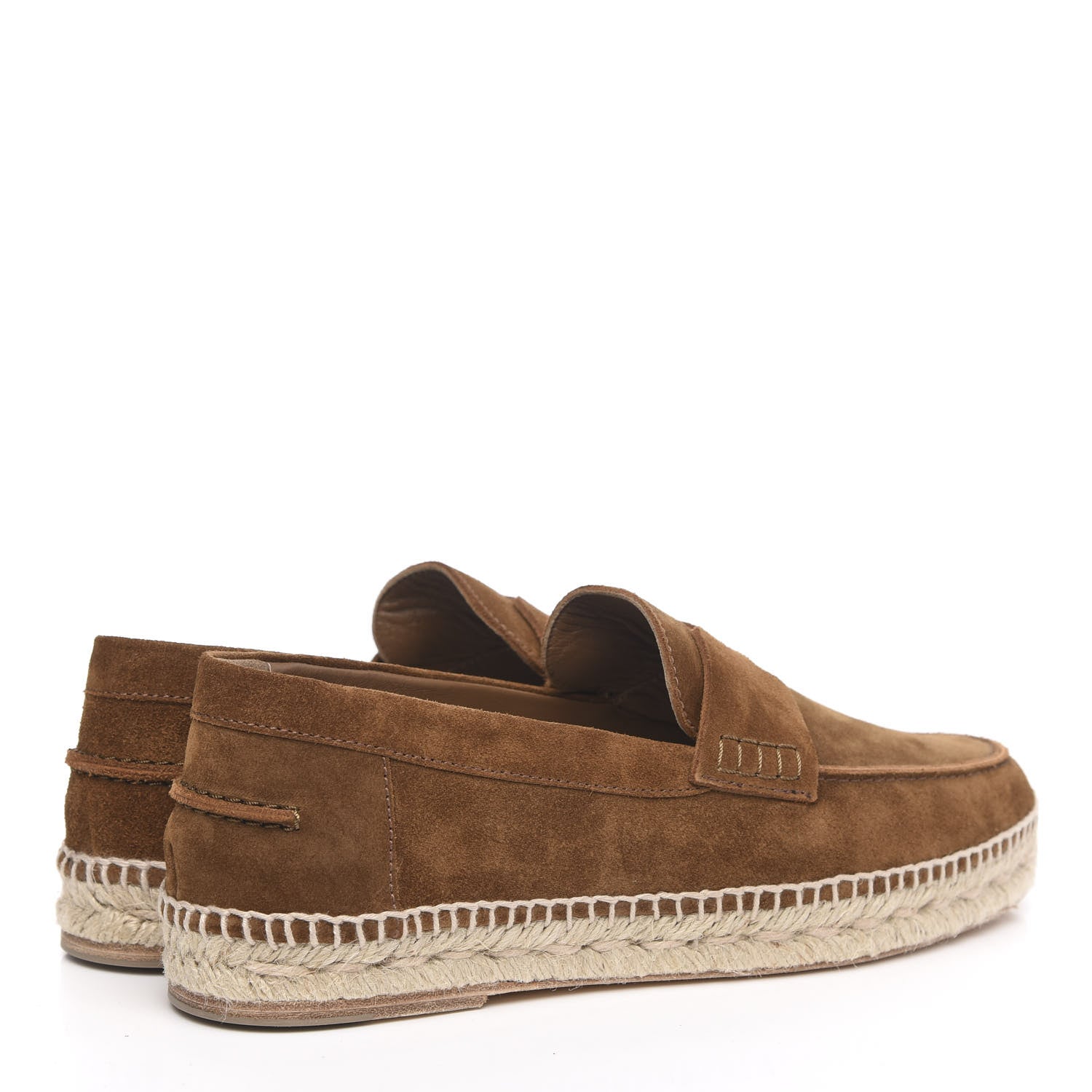Hermes Suede Calfskin Womens Trip Espadrilles 40 Brun Fume 4 of 8