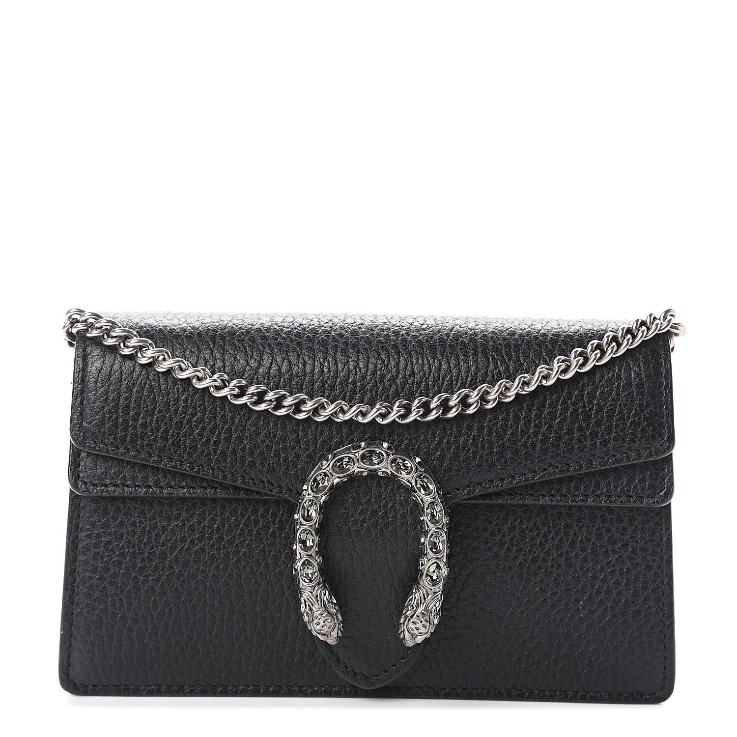 Gucci Calfskin Super Mini Dionysus Shoulder Bag Black 1 of 7