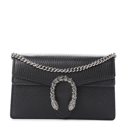 Gucci Calfskin Super Mini Dionysus Shoulder Bag Black 1 of 7