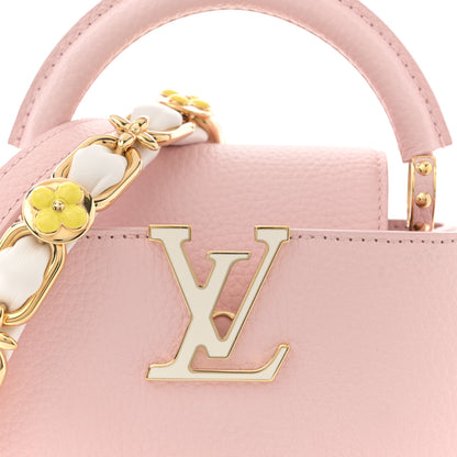 Louis Vuitton Taurillon Flower Chain Mini Capucines Pink 7 of 10