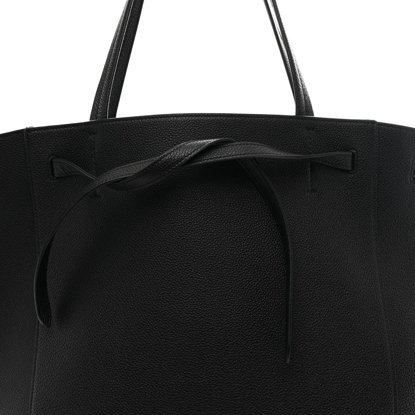 Soft Grained Calfskin Medium Belt Cabas Phantom Black