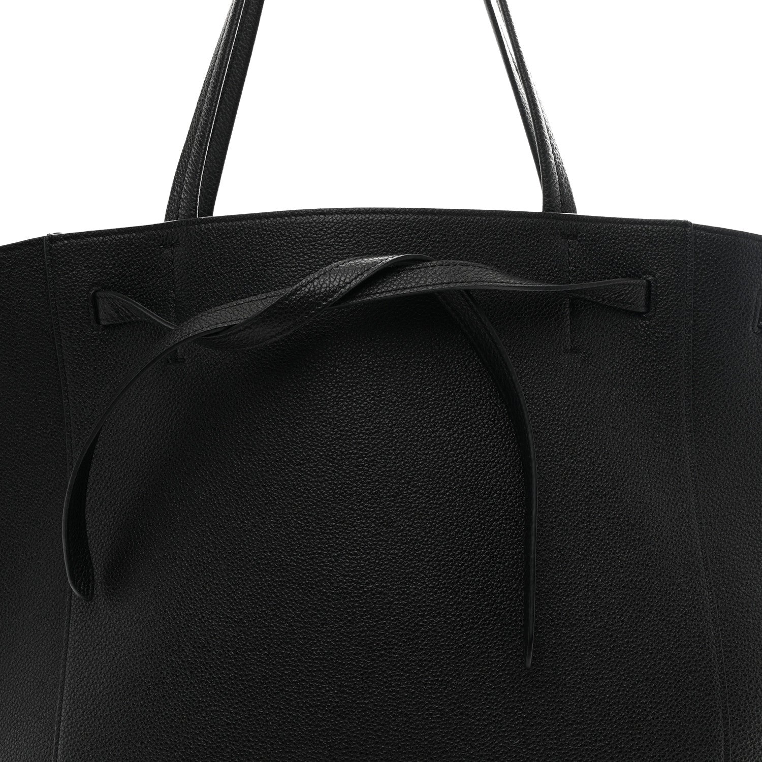 Celine Soft Grained Calfskin Medium Belt Cabas Phantom Black 8 of 10