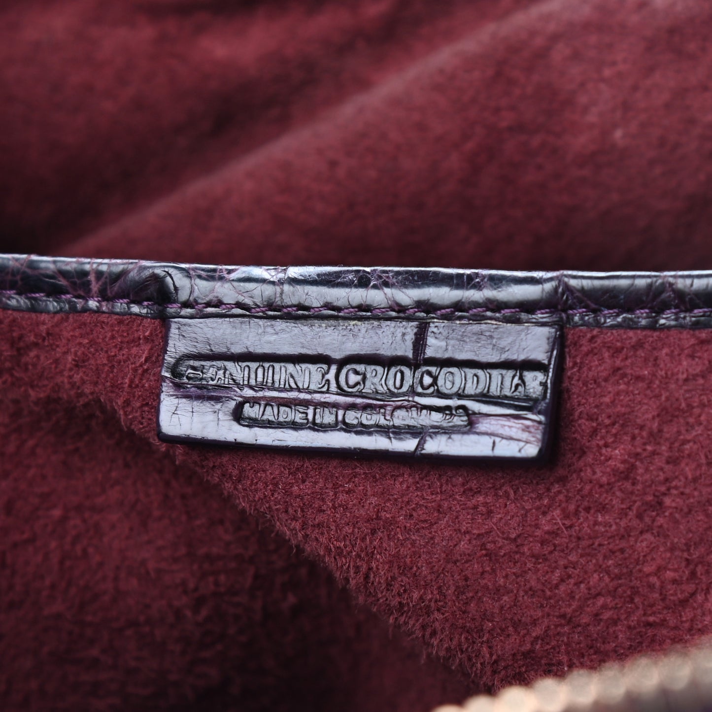 Crocodile Satchel Purple