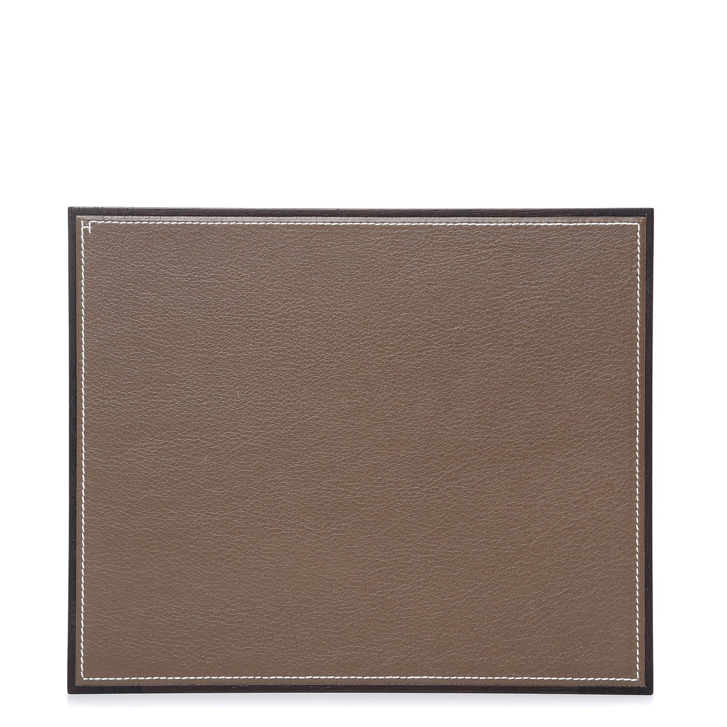 Mahogany Wood Smooth Taurillon Pleiade Mouse Pad Etoupe