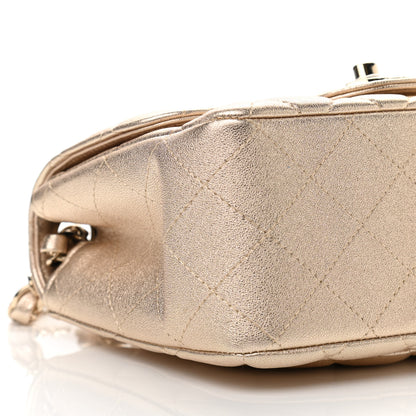 Chanel Metallic Lambskin Quilted Mini Square Flap Gold 8 of 9