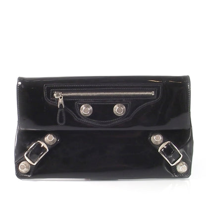 Balenciaga Patent Giant Envelope Clutch Black 1 of 7