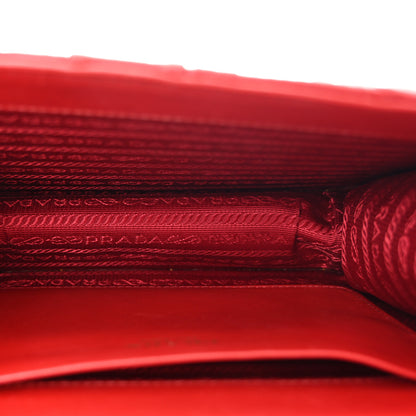 Prada Nappa Gaufre Sound Flap Crossbody Shoulder Bag Red 5 of 11